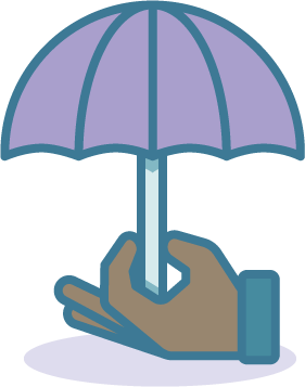 Person holding an umbrella